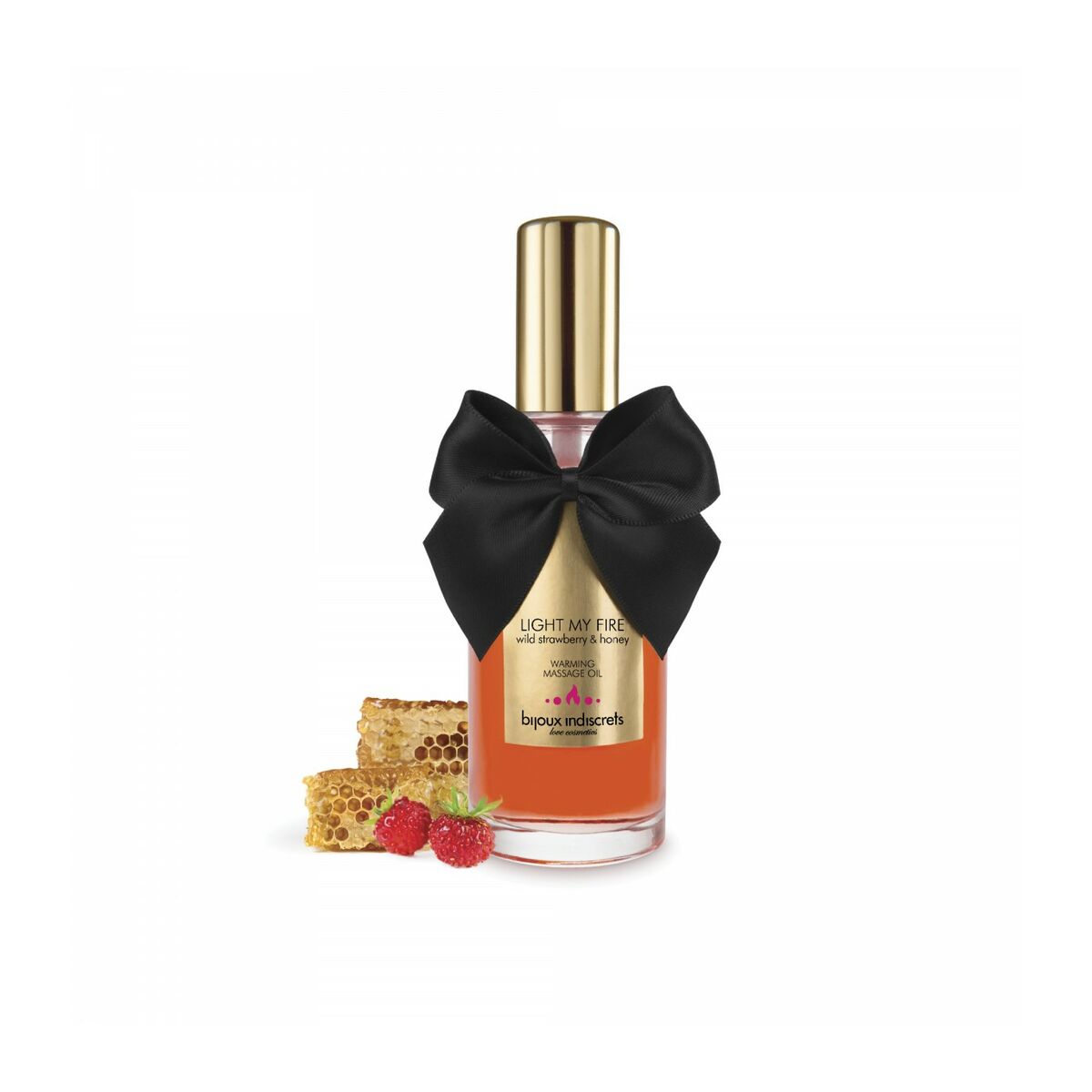 Erotisk Massageolja Bijoux Cosmetiques Light My Fire 100 ml Jordgubbe Värmeeffekt - 2