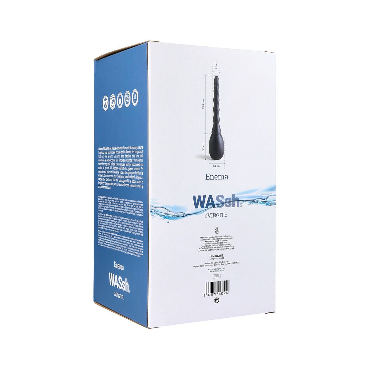 Colt expanderbar Analplugg Virgite Svart 150 ml - 4