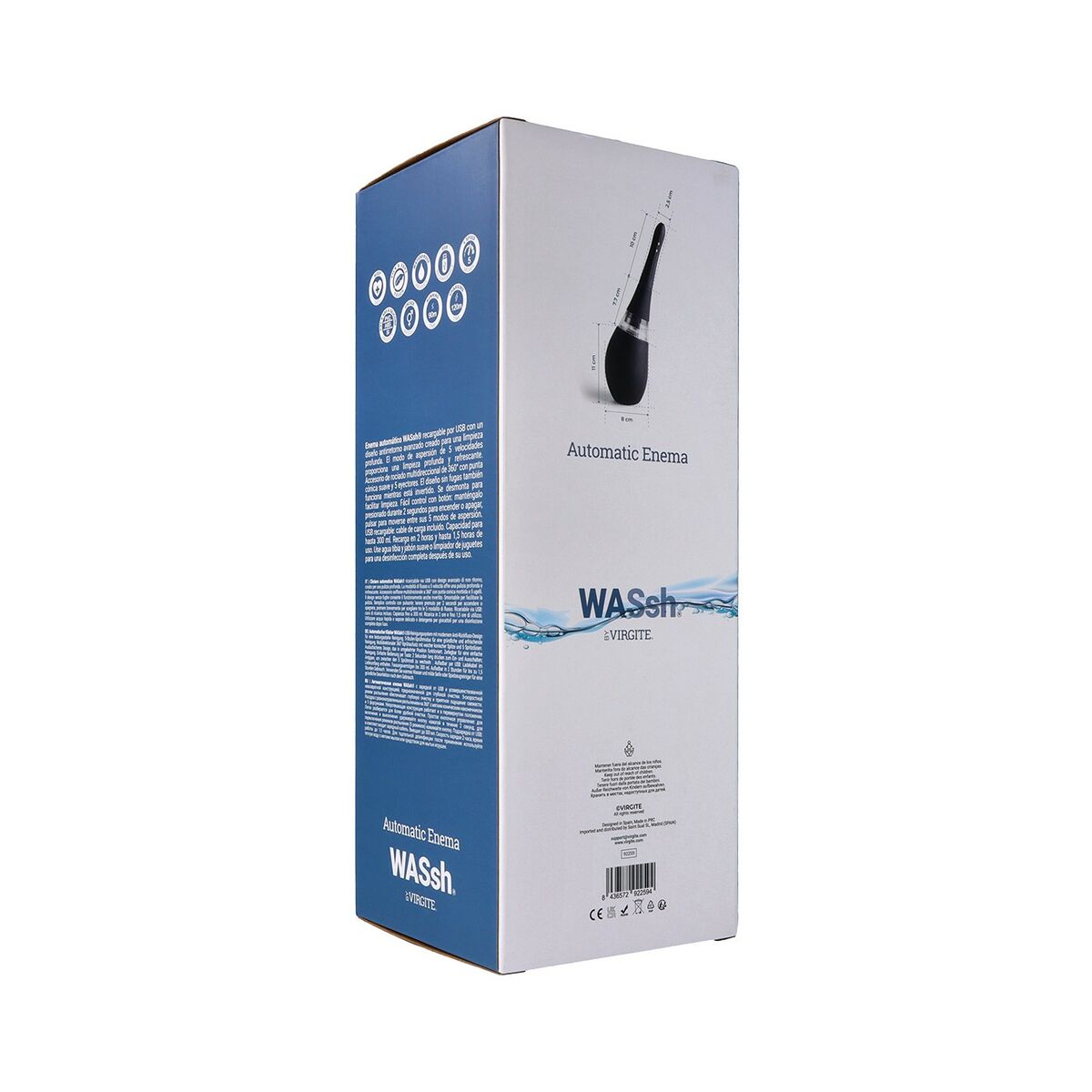 Colt expanderbar Analplugg Virgite Svart 300 ml - 4