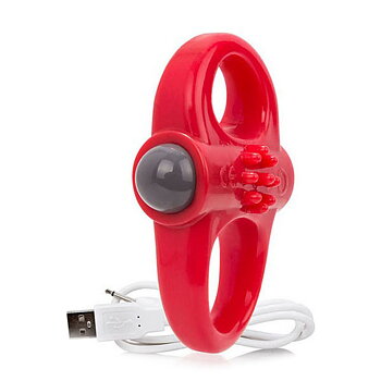 Vibrerande Penisring The Screaming O Charged Yoga Röd