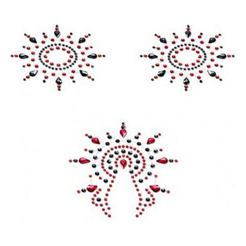 Gloria-set, svart & rött Mystim (3 pcs)