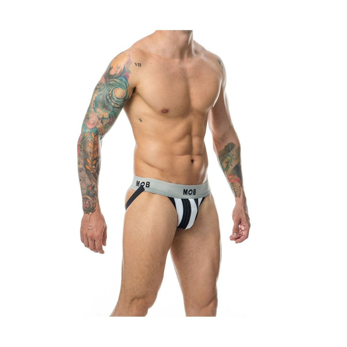 Stringtrosa Mob Eroticwear Vit Svart S
