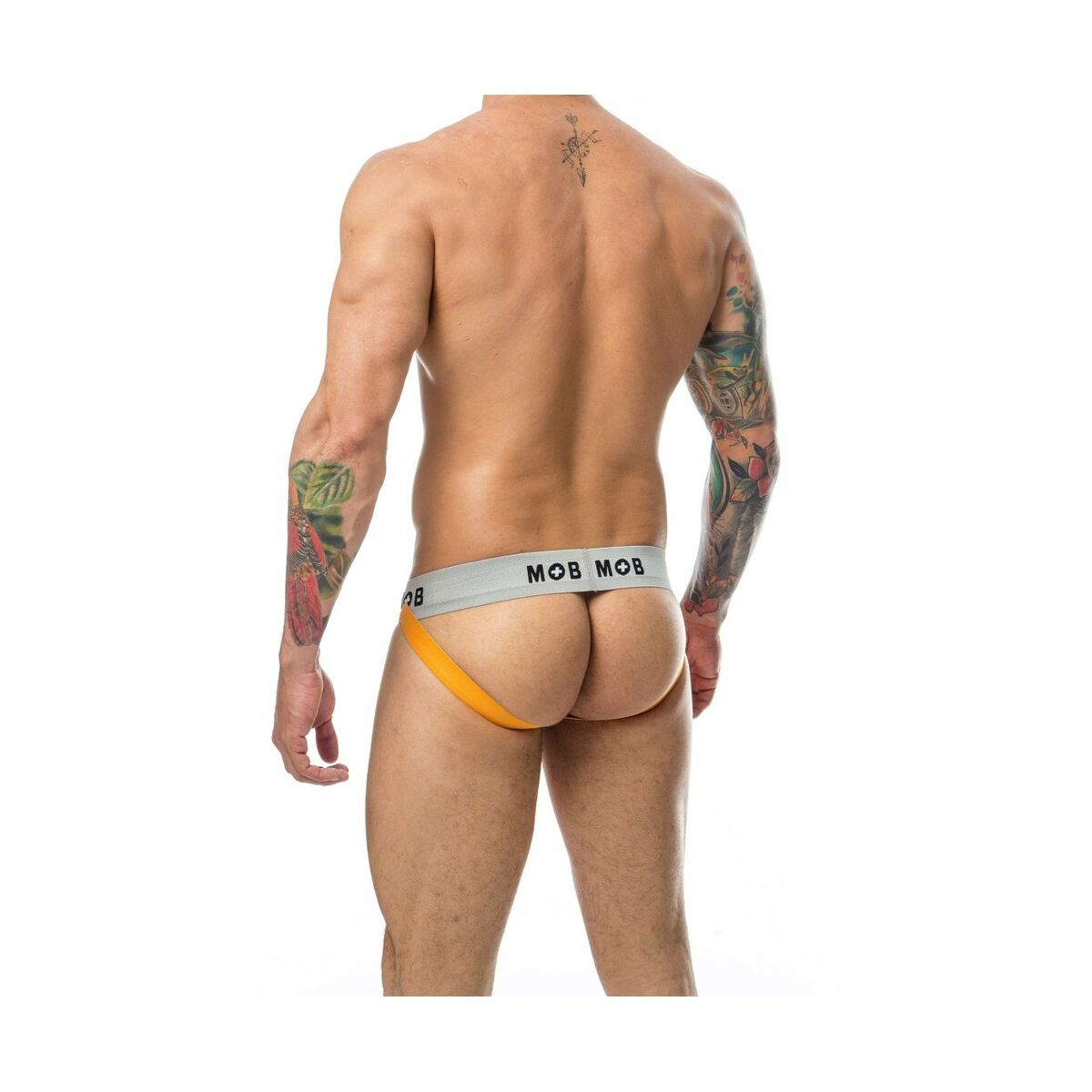Stringtrosa Mob Eroticwear Svart Orange XXL - 2