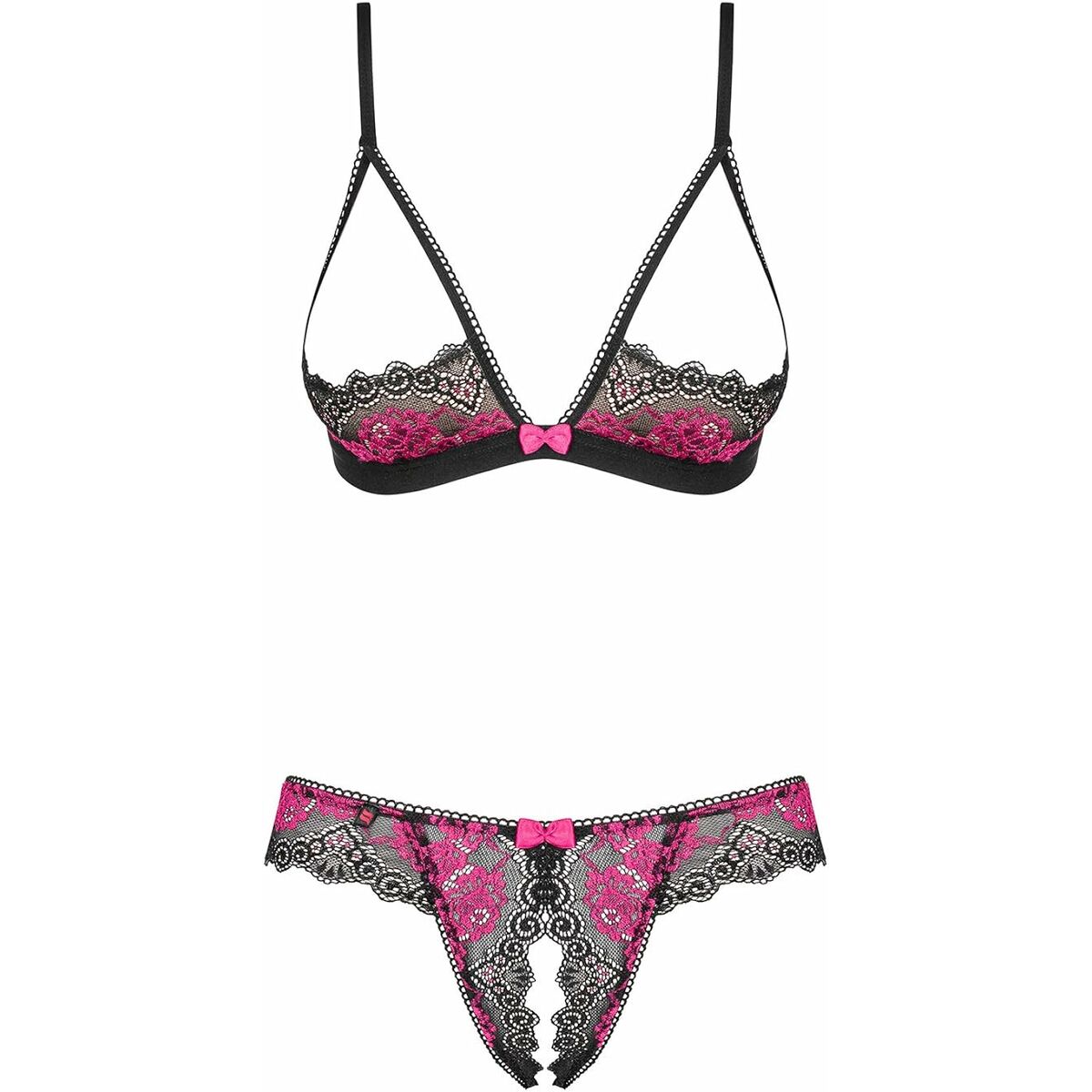 Set med underkläder Obsessive Tulia Svart S/M - 4