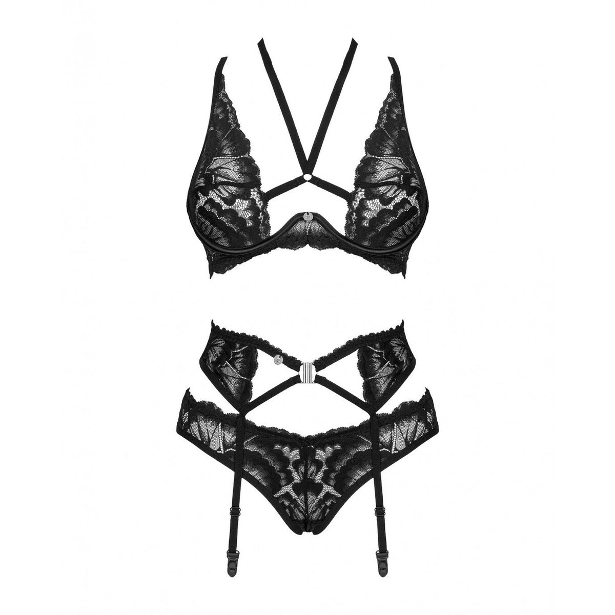 Set med underkläder Obsessive Alessya Svart XS/S - 3