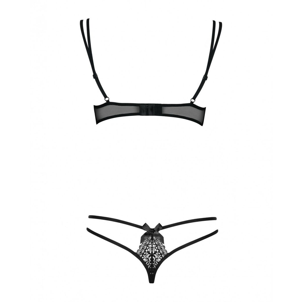 Set med underkläder i läder Obsessive Intensa set Svart L/XL - 5
