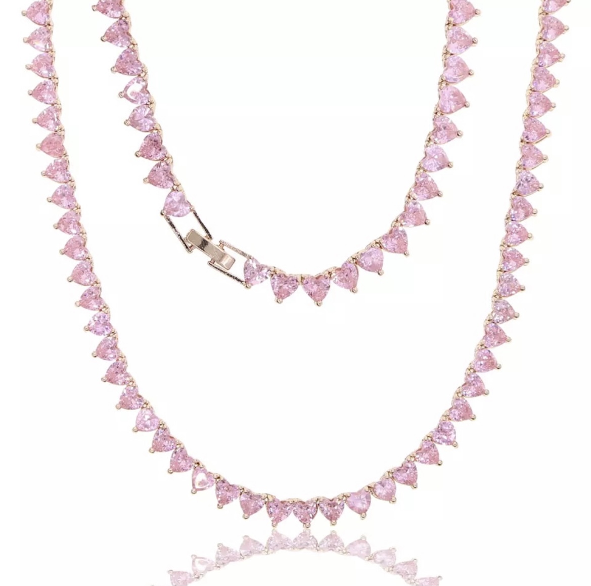 Timeless Rose Heart Riviera Necklace – 64Facets