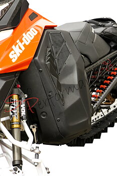 Skinz Ski-Doo XM/XS Avsmalningskit Lackad TPO Standardbreda Fotsteg Inkl. Ultra Q Ljuddämpare, Svart