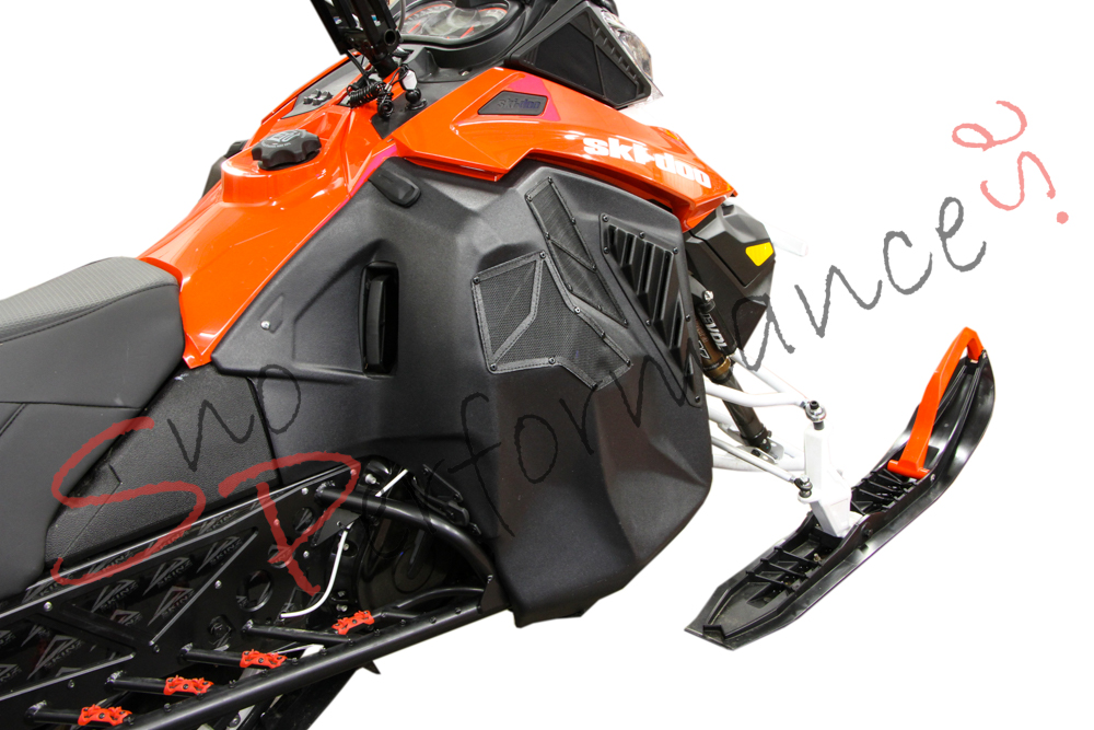 Skinz Ski-Doo XM/XS Avsmalningskit Lackad TPO Standardbreda Fotsteg Inkl. Ultra Q Ljuddämpare, Svart - 2