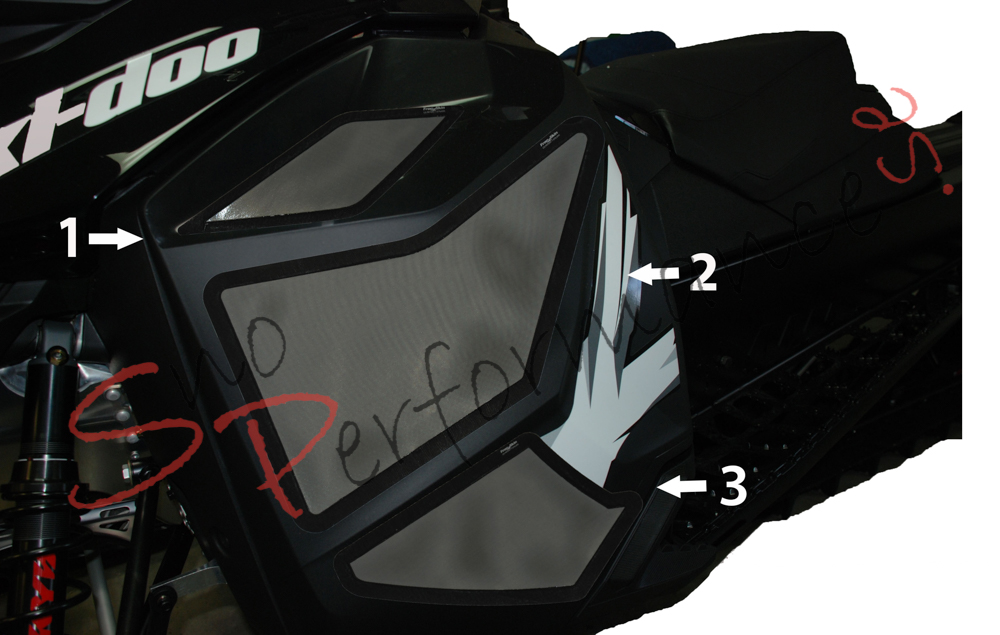 SPI FrogzSkin Ski-Doo XM/XS Ventilationskit Variatorsida, 3 delar
