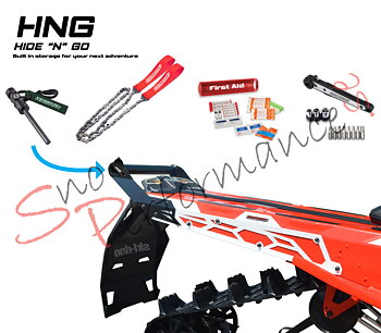SPI Hide 'N' Go Bakbåge med Förvaringsutrymme, Ski-Doo 146" tunnel (154" Expert), Svart