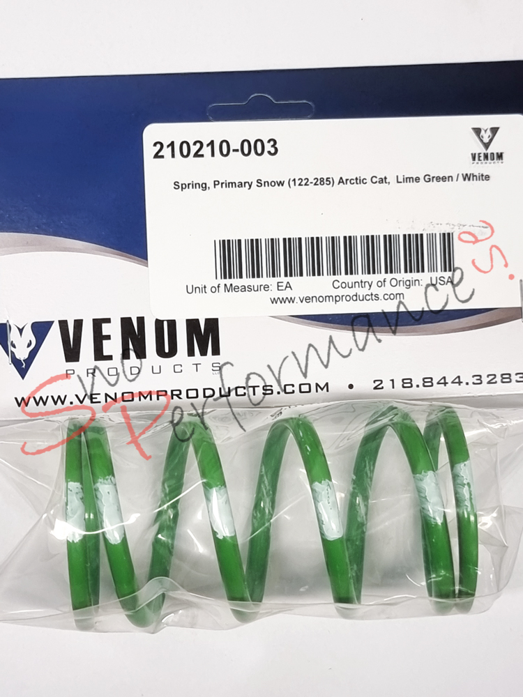 Venom Primärfjäder Arctic Cat 122/285 LimeGrön/Vit