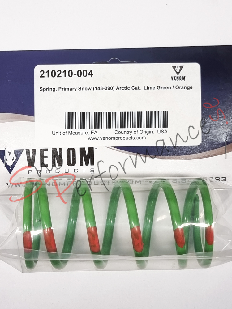 Venom Primärfjäder Arctic Cat 143/290 LimeGrön/Orange