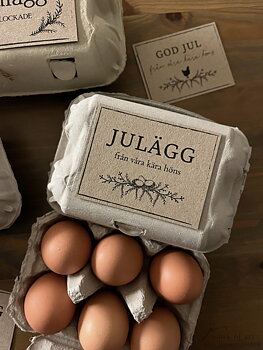 Etikett Julägg från våra kära höns 9x7cm (Digital produkt)