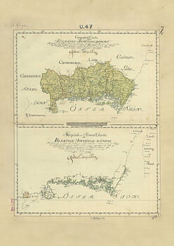 Historisk karta Blekinge år 1789,  print