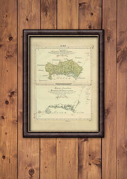 Historisk karta Blekinge år 1789,  print