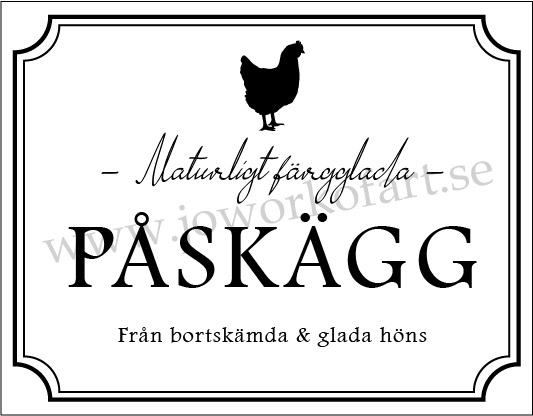 Etikett Naturligt färgglada påskägg, 9x7cm (Digital produkt) - 2