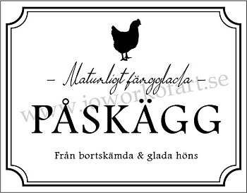 Etikett Naturligt färgglada påskägg, 9x7cm (Digital produkt)