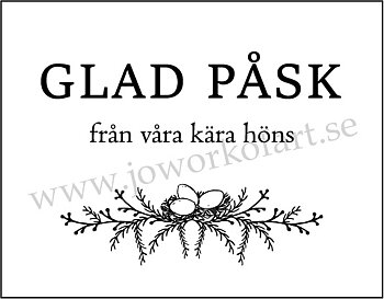 Etikett Glad påsk från våra kära höns, 9x7cm (Digital produkt)