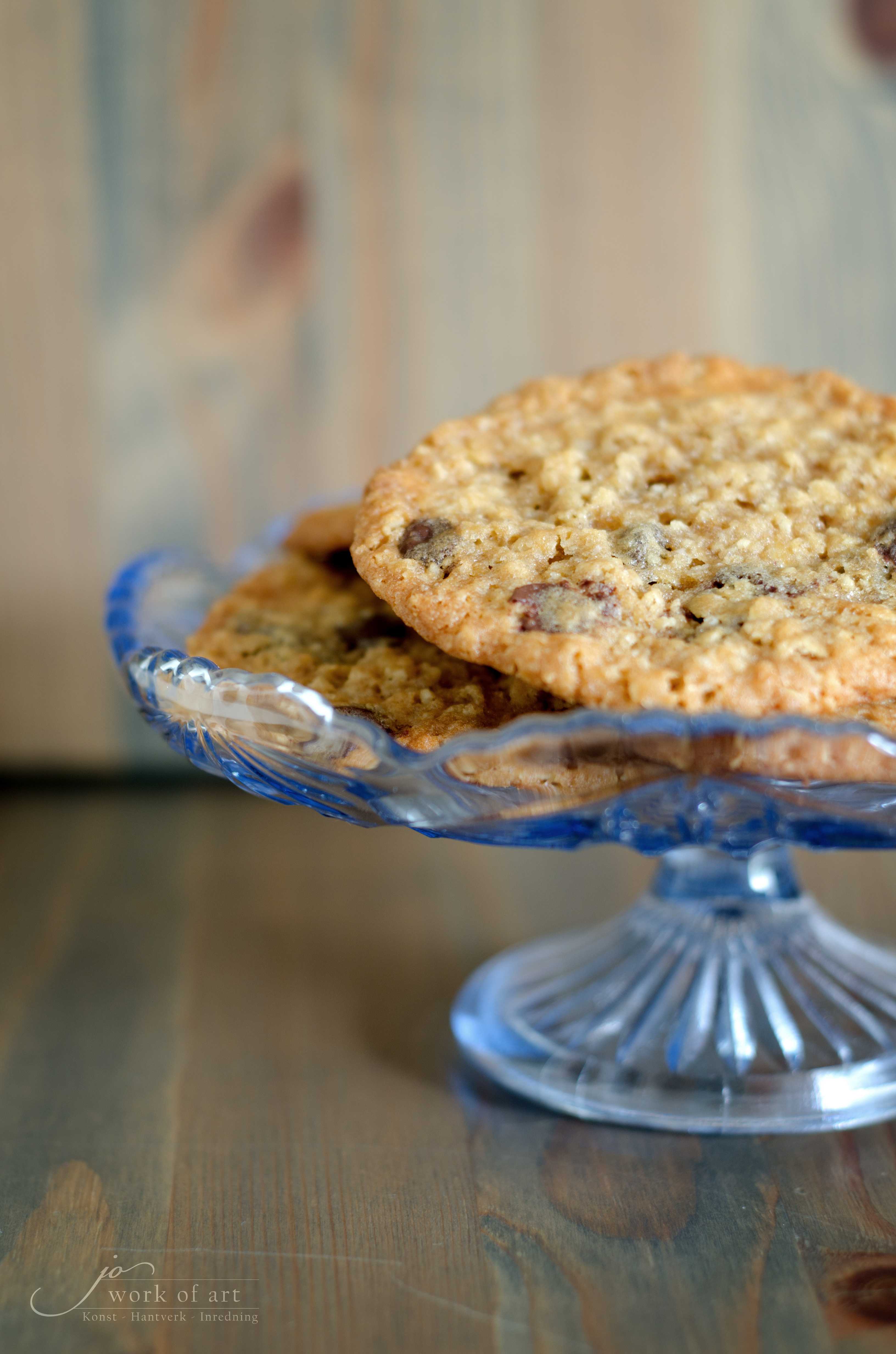 "Cookies in a jar", Chocolate chip cookies, Receptblad + 5 etiketter på ark + jutesnöre - 5