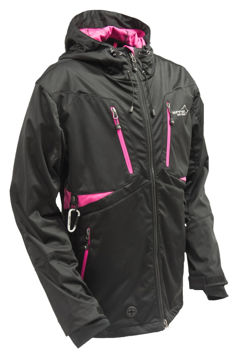 Arrak Outdoor Akka Softshell Jacka Lady Svart/Rosa