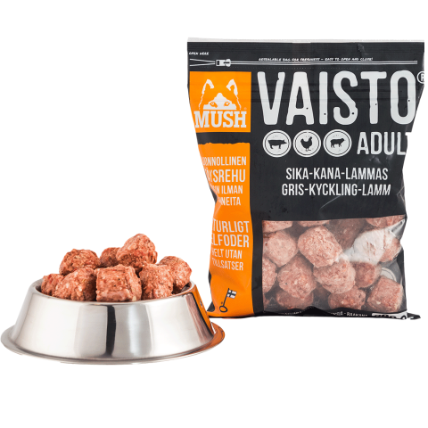 MUSH Vaisto Gris-Kyckling-Lamm (Svart)