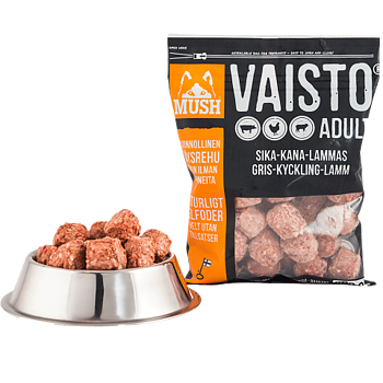 MUSH Vaisto Gris-Kyckling-Lamm (Svart)