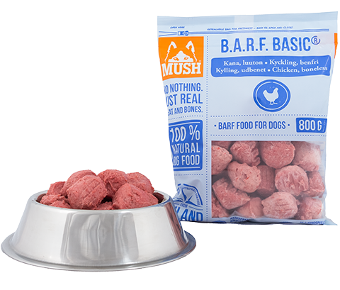 MUSH BARF Basic Kyckling Benfri 800g