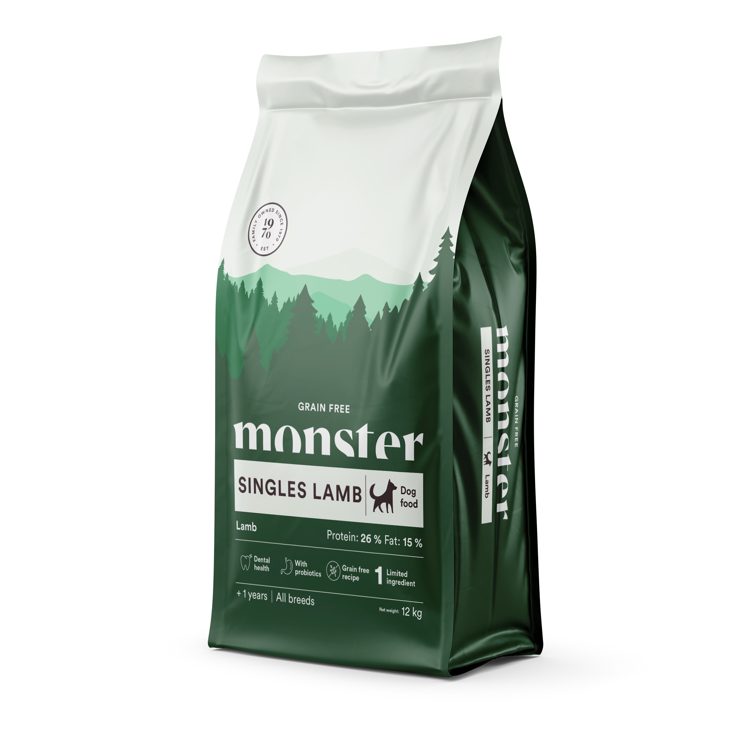 Monster Dog GF Singles Lamb 12 kg