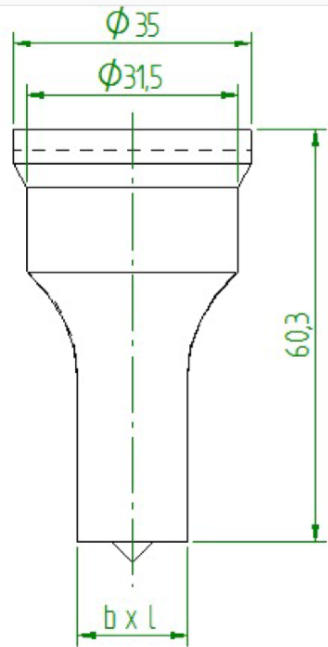 Peddinghaus Oblong Punch Nr5 (5,0x10 - 22,0x31,0mm)