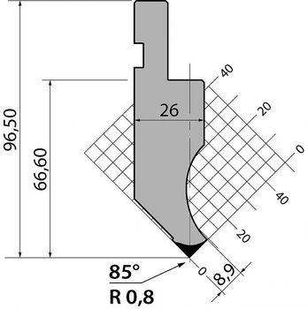 Stans 85degr. R08 835mm 1000kN/m