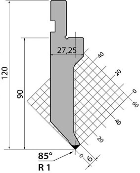 Stans 85degr. R1 415mm 800kN/m