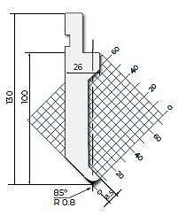 Stans 85degr. R08 415mm 700kN/m