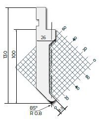Stans 85degr. R08 835mm 700kN/m