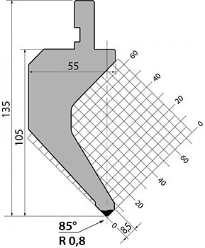 Stans 85degr. R08 835mm 800kN/m