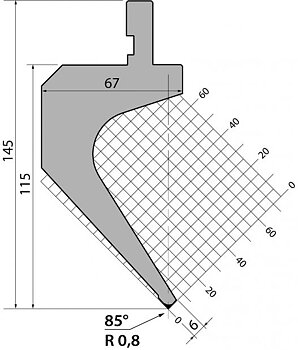 Stans 85degr. R08 835mm 600kN/m