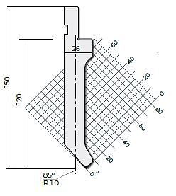 Stans 85degr. R1 415mm 700kN/m