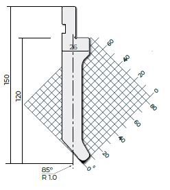 Stans 85degr. R1 835mm 700kN/m