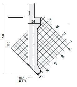 Stans 85degr. R1 835mm 700kN/m