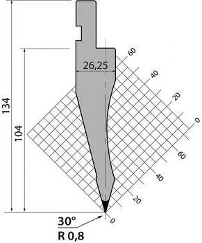 Stans 30degr. R08 805mm Segmenterad 700kN/m