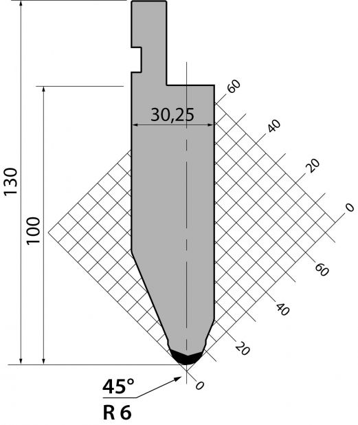 Stans 45degr. R6 835mm 1000kN/m
