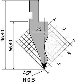 Stans 45degr. R05 415mm 800kN/m