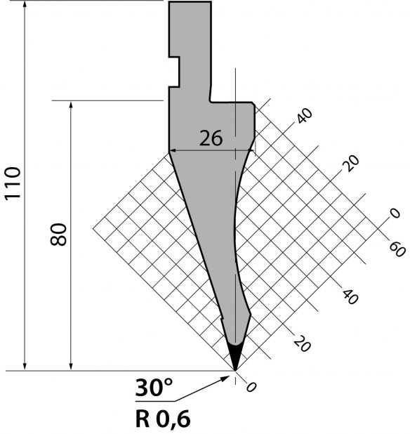 Stans 30degr. R06 795mm Segmenterad 500kN/m