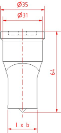 GEKA Ovalstans Nr8/31 (5,0x10 - 22,0x31,0mm)