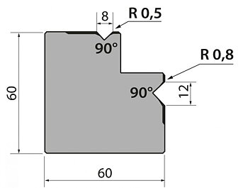 Multidyna 90degr V=8 och V=12 415mm 800kN/m