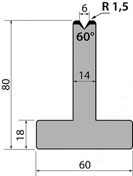 Dyna 60degr V=6mm 415mm 600kN/m