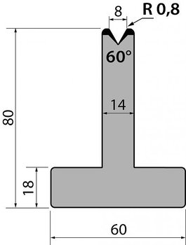 Dyna 60degr V=8mm 415mm 600kN/m