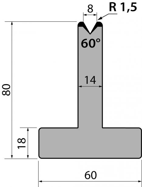 Dyna 60degr V=8mm 415mm 600kN/m