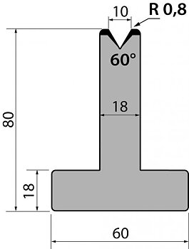 Dyna 60degr V=10mm 835mm 600kN/m