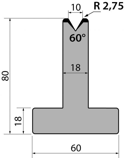 Dyna 60degr V=10mm 605mm Segmenterad 600kN/m
